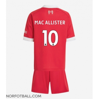 Billige Fotballdrakt Liverpool Alexis Mac Allister #10 Replika Hjemmedraktsett Barn 2025-26 Kortermet (med bukser)
